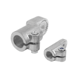 29026 - Tube clamps swivel half aluminium, with raised teeth