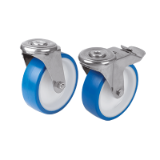 95046-02 - Swivel castors with bolt hole stainless steel, for sterile areas
