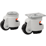 95090 - Elevating castors with foot with bolt hole or mounting plate
