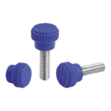 06094 - Knurled knobs, plastic, optically detectable
