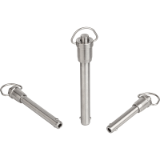 03194 - Ball locking pins with grip ring stainless steel, self-locking