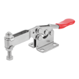 05765-01 - Toggle clamps horizontal with flat foot and adjustable clamping spindle