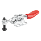 05770-01 - Mini toggle clamp, horizontal with horizontal foot and fixed clamping spindle