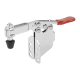 05741 - Toggle clamp, horizontal with angled foot and adjustable clamping spindle