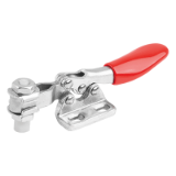 05774 - Mini toggle clamp, horizontal with horizontal foot left and adjustable clamping spindle