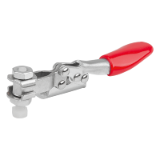 05780-01 - Mini toggle clamp, horizontal with horizontal foot right and adjustable clamping spindle