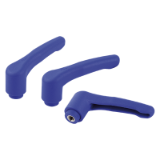 06613-05 - Clamping levers, plastic, optically detectable with female thread