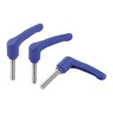 06613-06 - Clamping levers, plastic, optically detectable with male thread